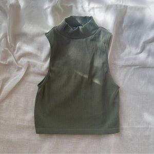 Ribbed Mock Neck Tank